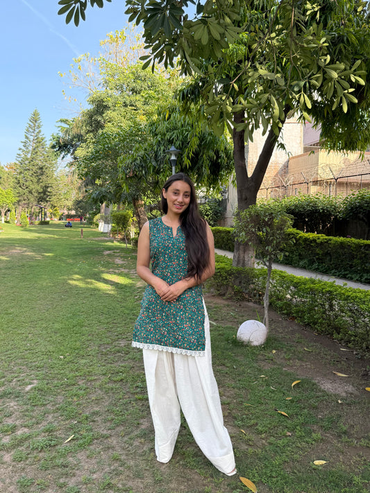 Classic floral farshi salwar suit set