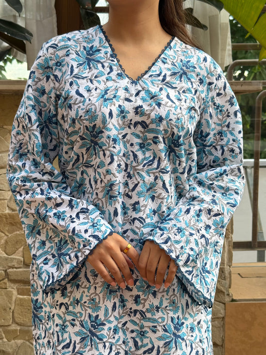 Classic floral farshi salwar suit set