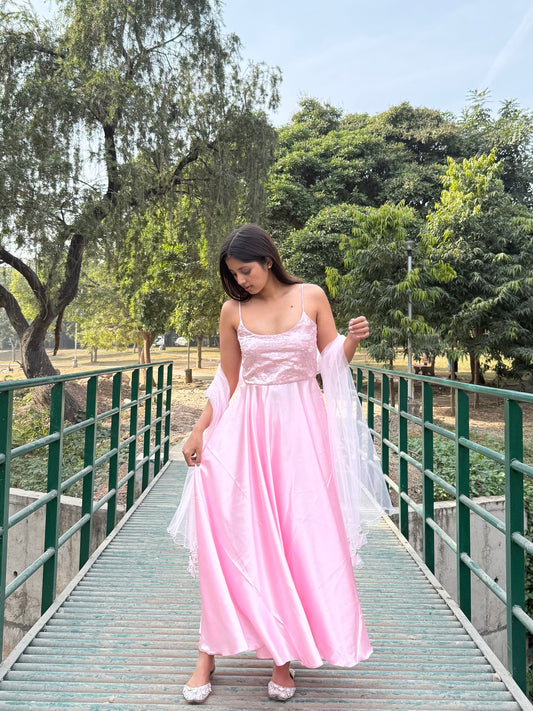 Anarkali frock suit set