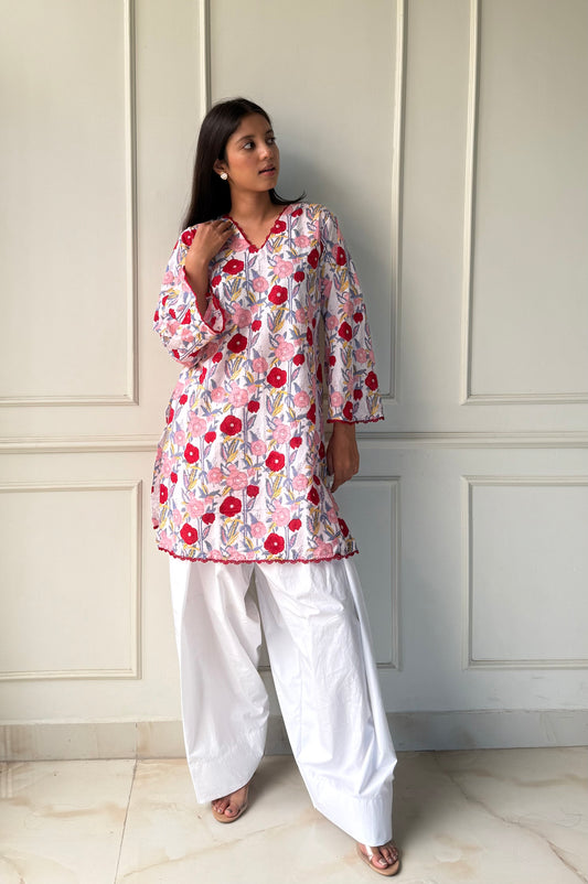 Classic floral farshi salwar suit set