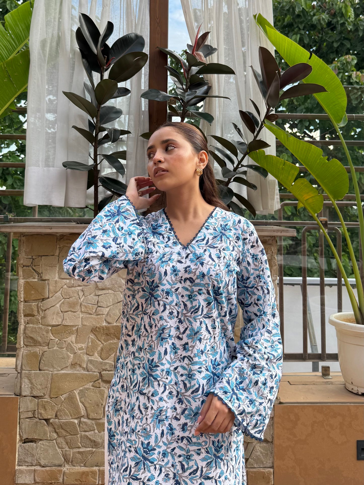 Classic floral farshi salwar suit set