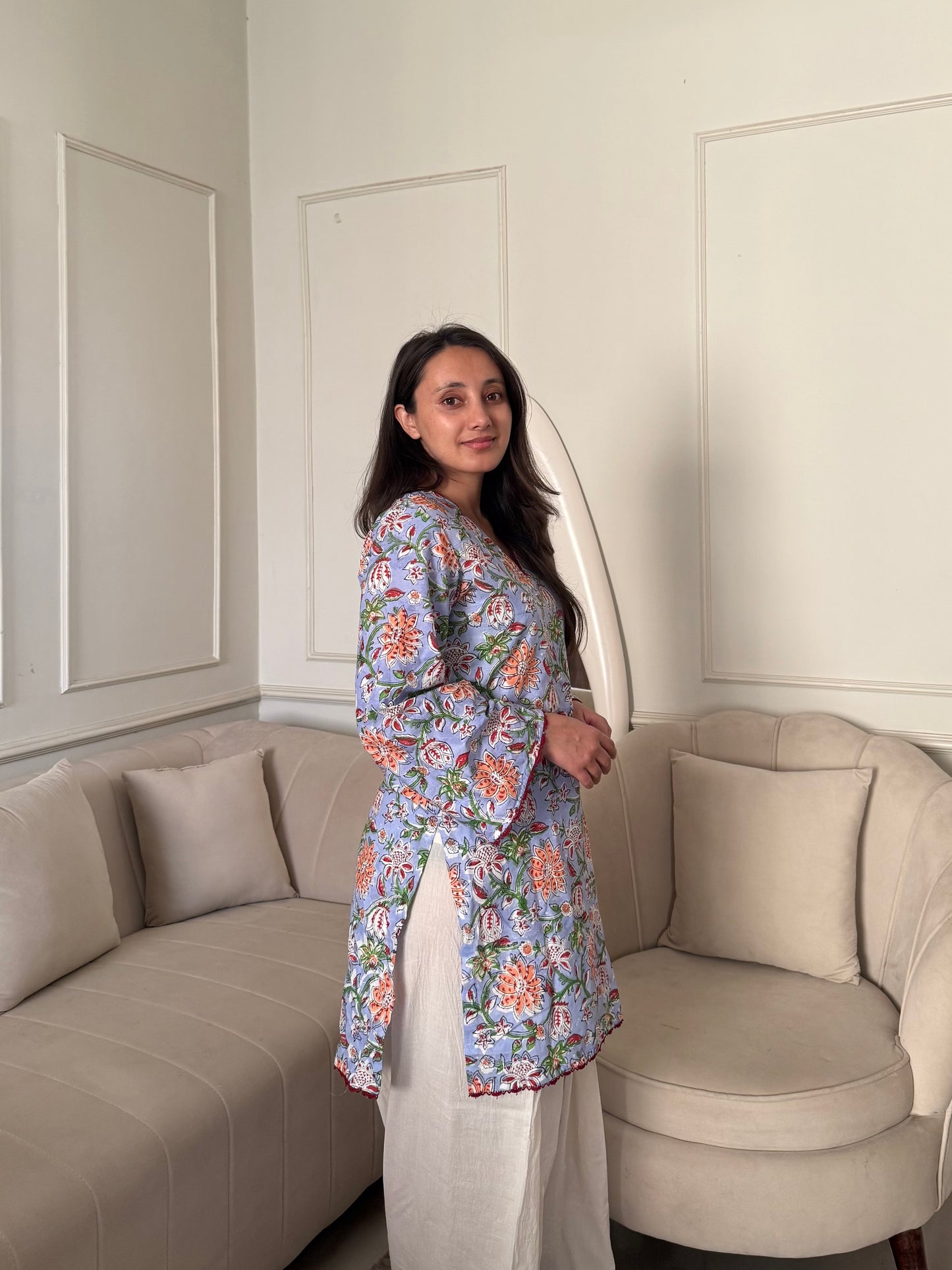 Classic floral farshi salwar suit set