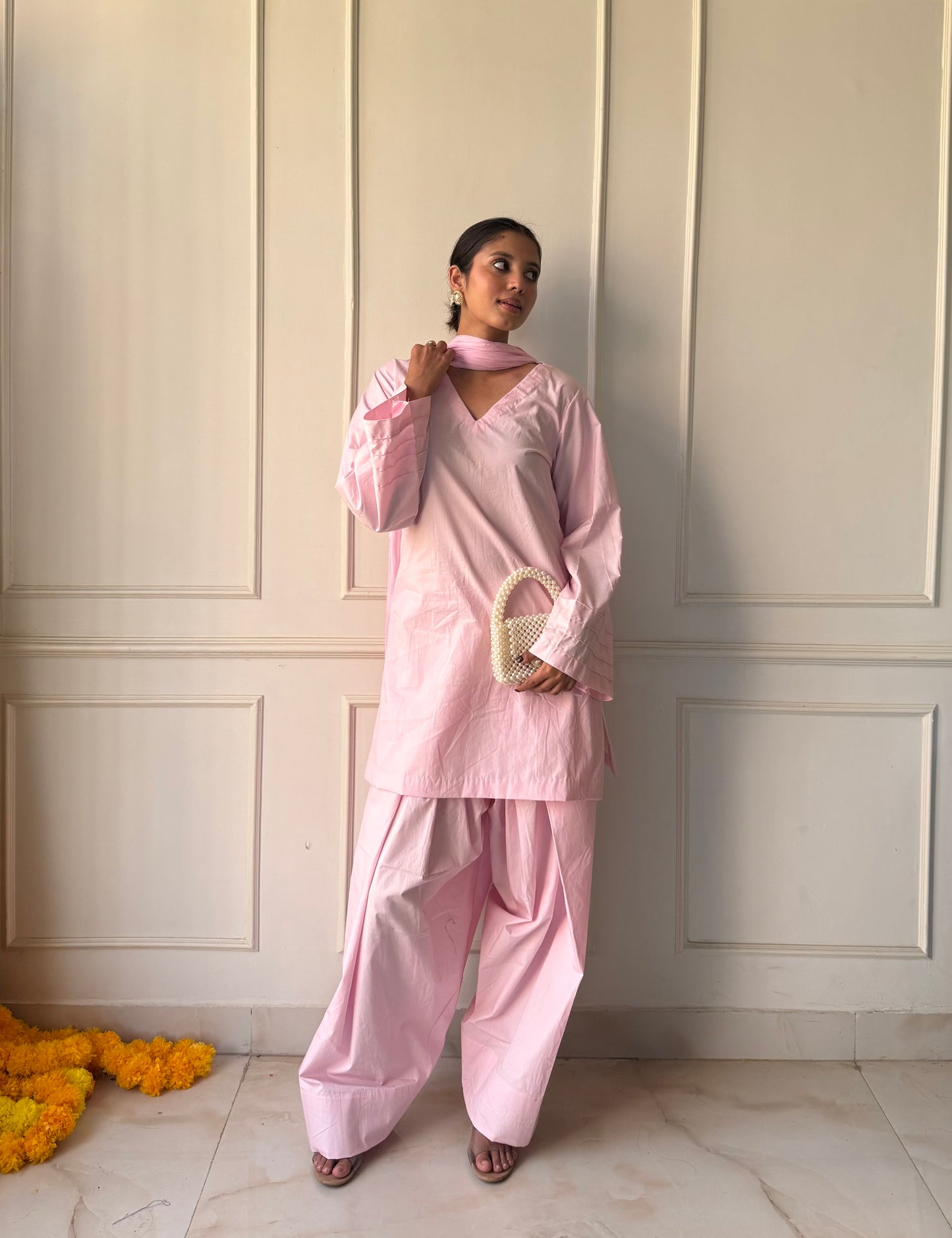 Pink Farshi salwar suit with dupatta