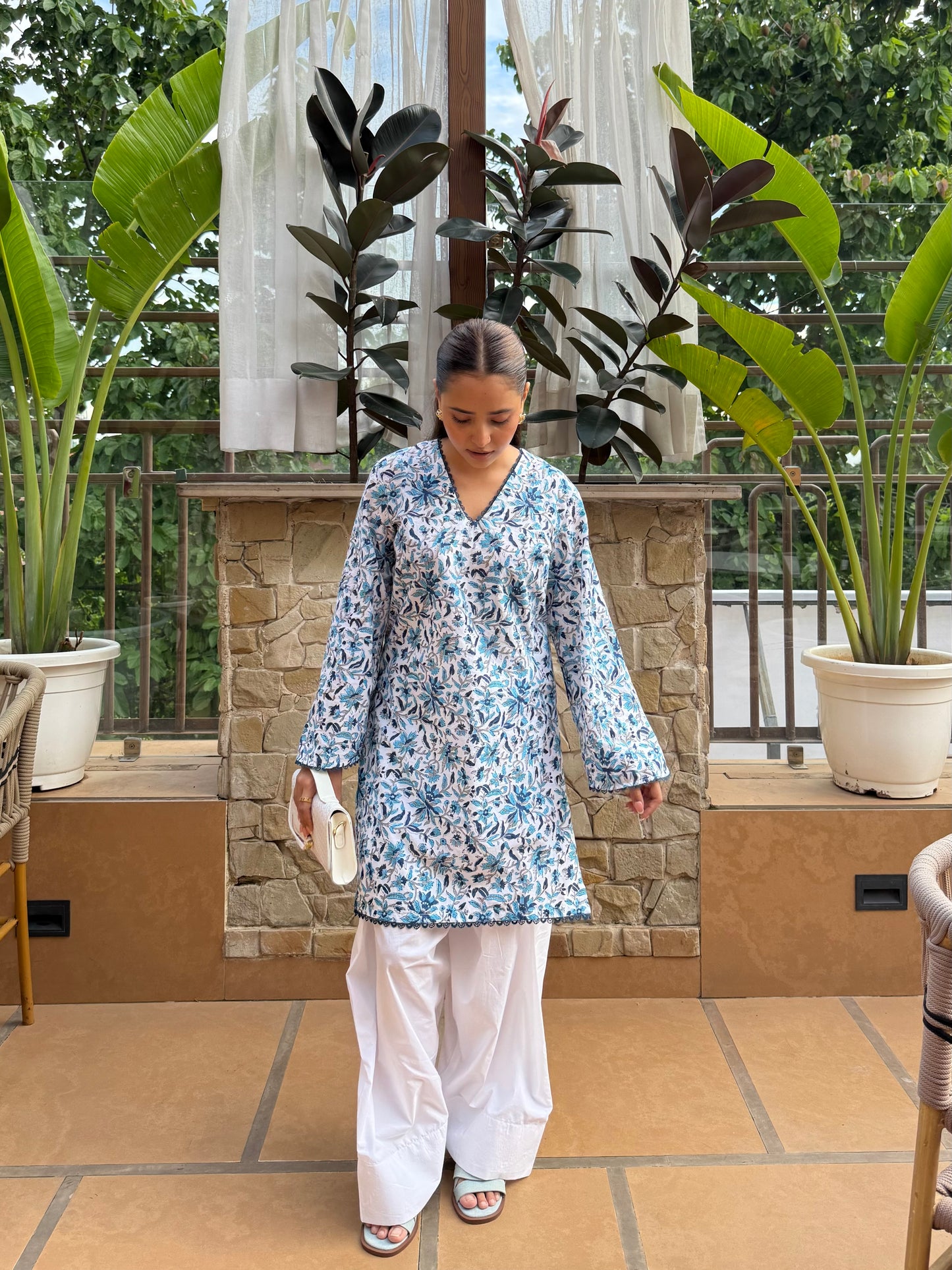 Classic floral farshi salwar suit set
