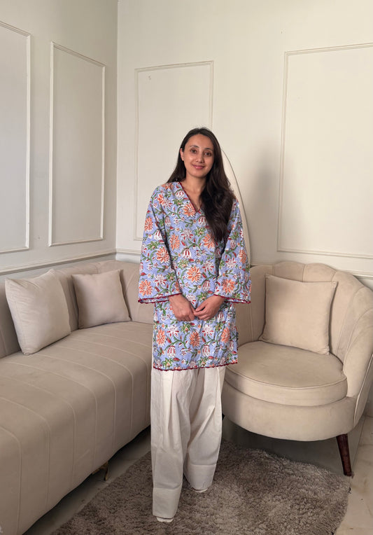 Classic floral farshi salwar suit set