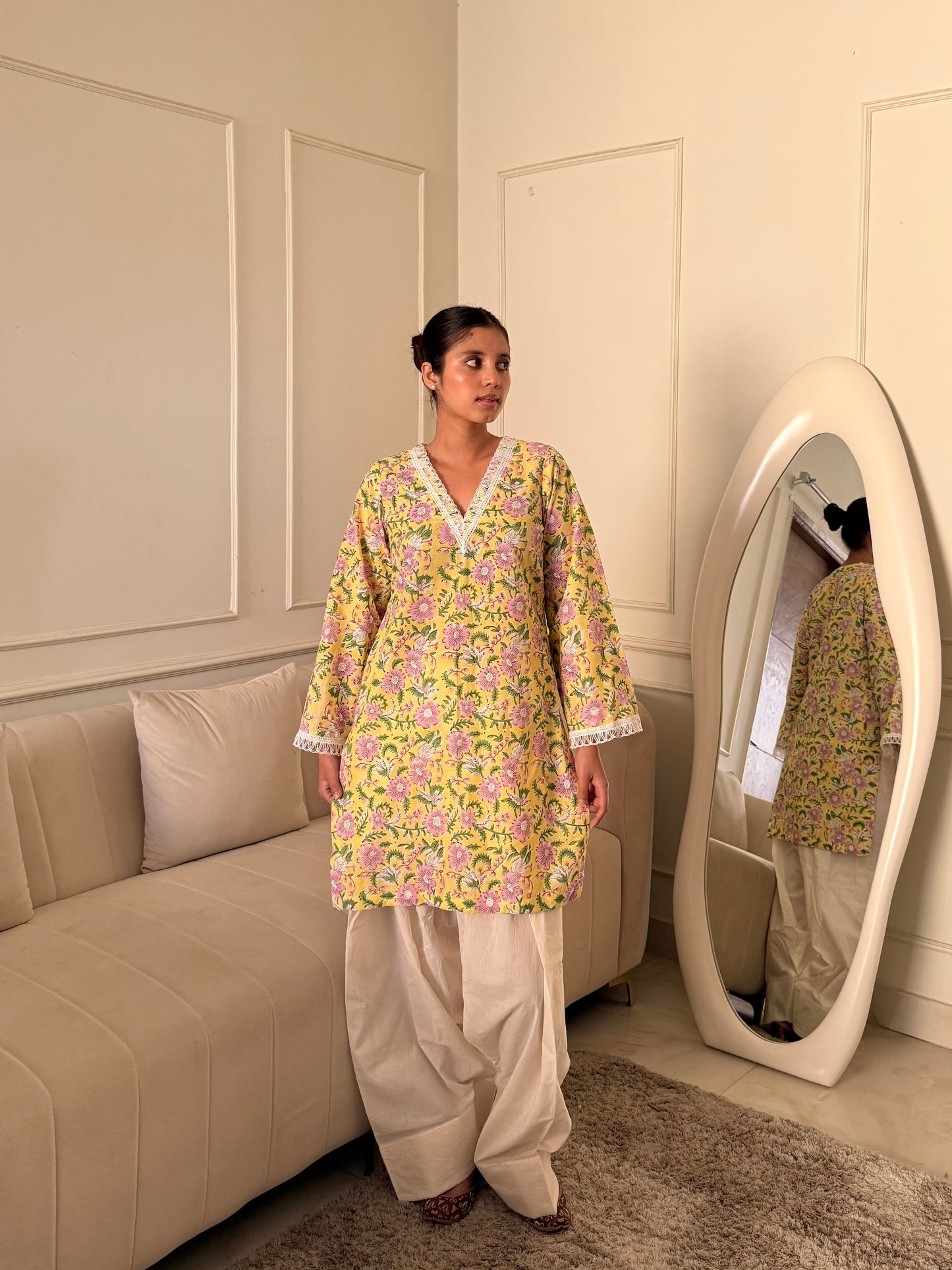 Classic floral farshi salwar suit set