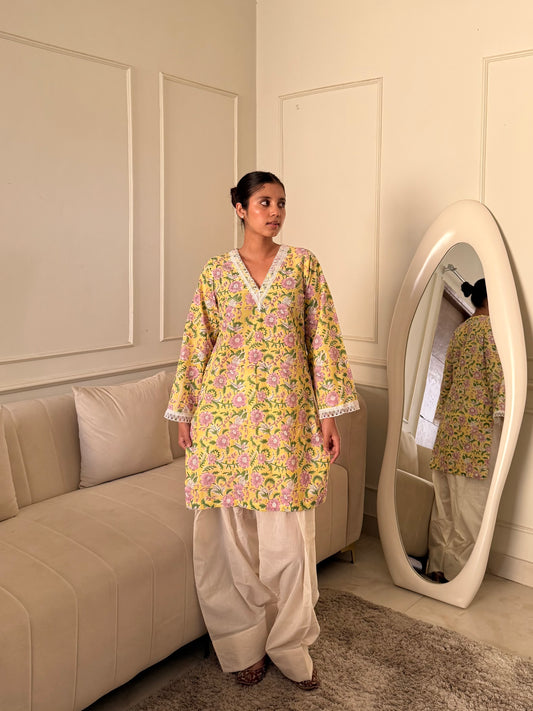 Classic floral farshi salwar suit set