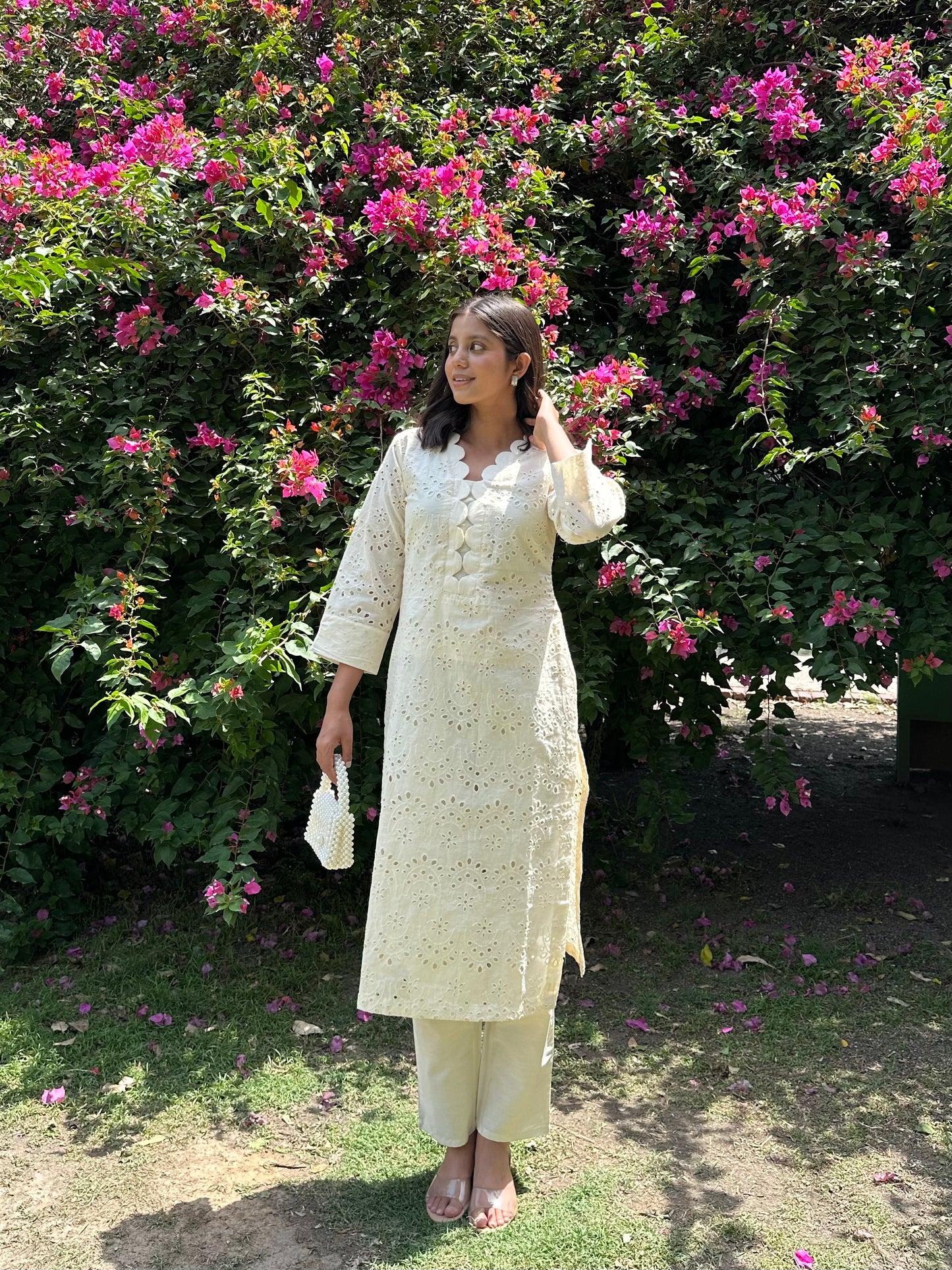 off white kurti