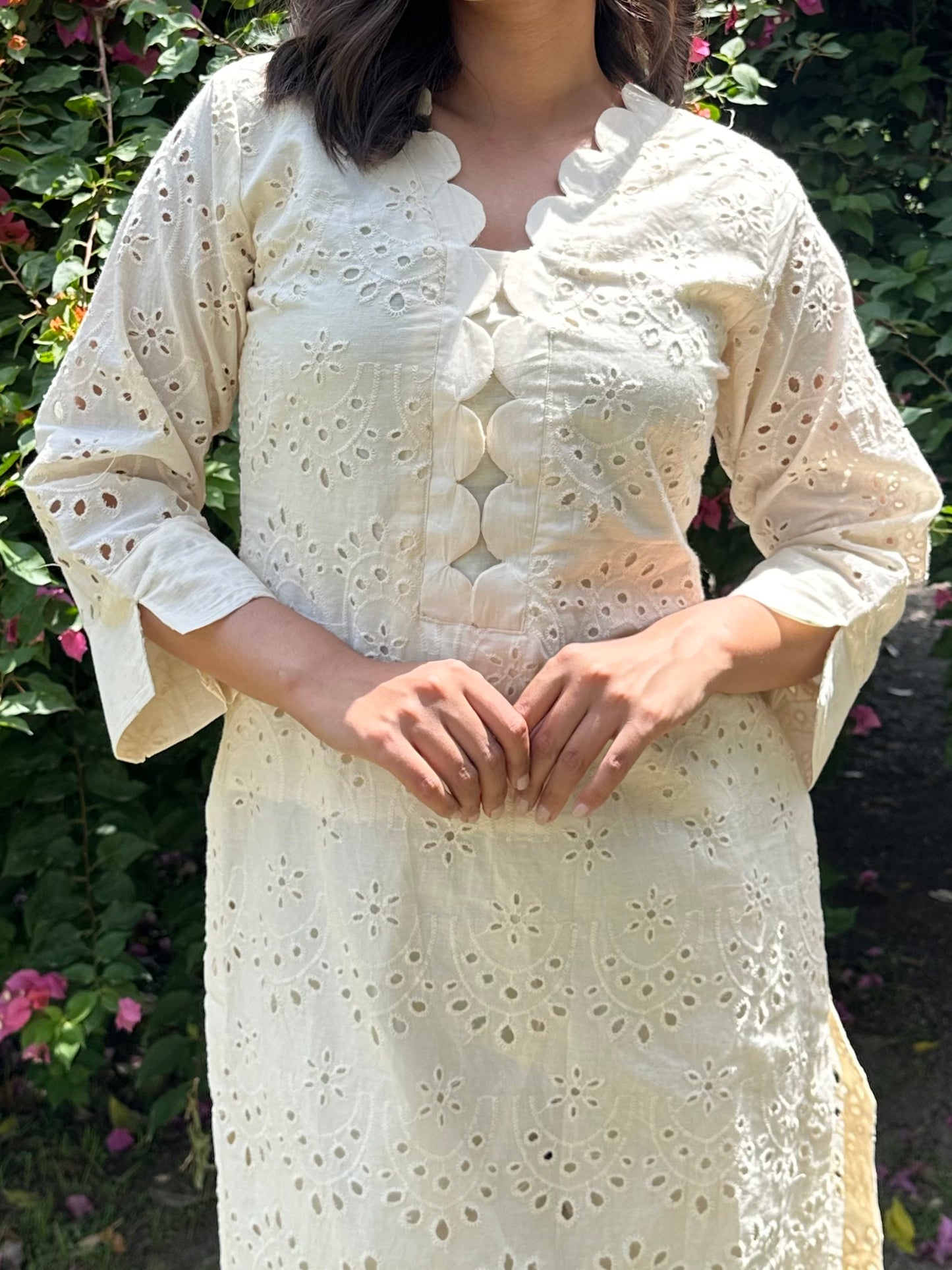 off-white kurti