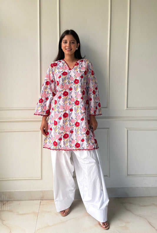 Classic floral farshi salwar suit set